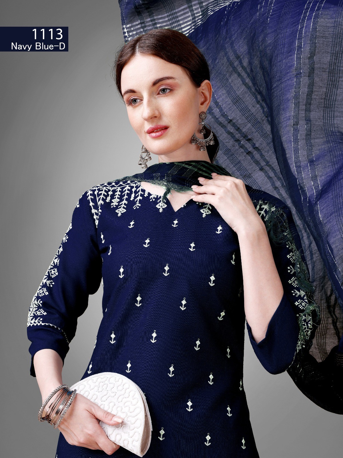 Buy Stylish Navy Blue Silk Kurti Collection At Best Prices Online